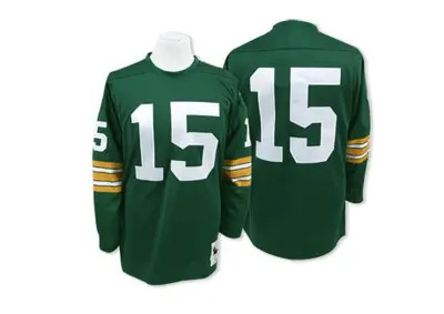 Men's Authentic Bart Starr Green Bay Packers Green Mitchell and Ness Throwback Jersey
