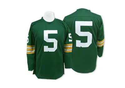 Men's Authentic Paul Hornung Green Bay Packers Green Mitchell and Ness Throwback Jersey