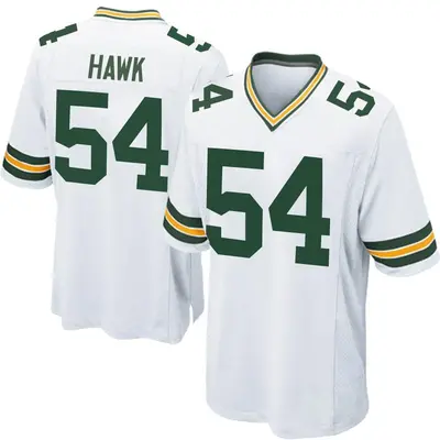 Men's Game A.J. Hawk Green Bay Packers White Jersey