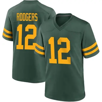 Men's Game Aaron Rodgers Green Bay Packers Green Alternate Jersey