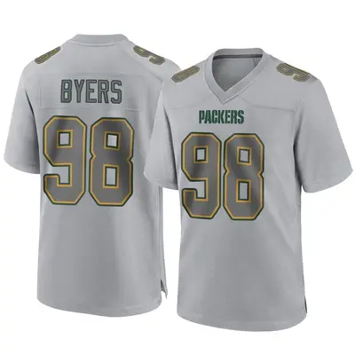 Men's Game Akial Byers Green Bay Packers Gray Atmosphere Fashion Jersey