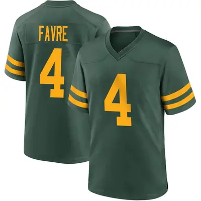 Men's Game Brett Favre Green Bay Packers Green Alternate Jersey