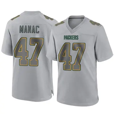 Men's Game Chauncey Manac Green Bay Packers Gray Atmosphere Fashion Jersey