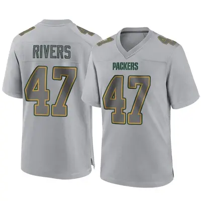 Men's Game Chauncey Rivers Green Bay Packers Gray Atmosphere Fashion Jersey