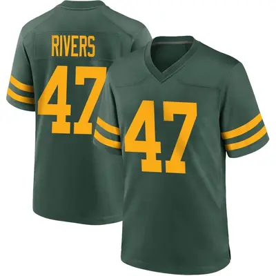 Men's Game Chauncey Rivers Green Bay Packers Green Alternate Jersey