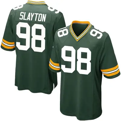 Men's Game Chris Slayton Green Bay Packers Green Team Color Jersey