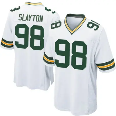 Men's Game Chris Slayton Green Bay Packers White Jersey