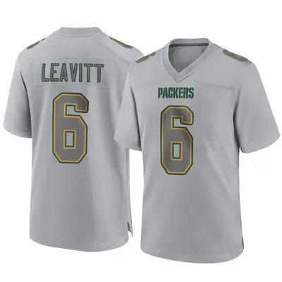 Men's Game Dallin Leavitt Green Bay Packers Gray Atmosphere Fashion Jersey