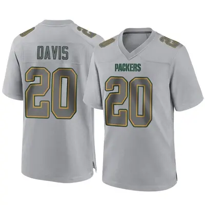 Men's Game Danny Davis Green Bay Packers Gray Atmosphere Fashion Jersey