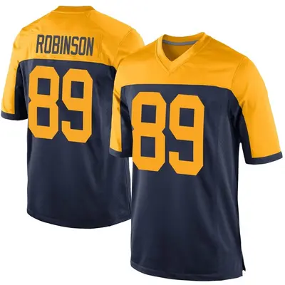 Men's Game Dave Robinson Green Bay Packers Navy Alternate Jersey