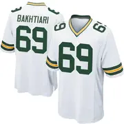 Men's Game David Bakhtiari Green Bay Packers White Jersey