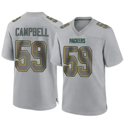 Men's Game De'Vondre Campbell Green Bay Packers Gray Atmosphere Fashion Jersey