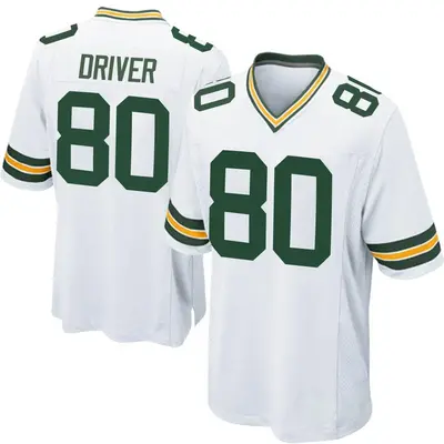 Men's Game Donald Driver Green Bay Packers White Jersey