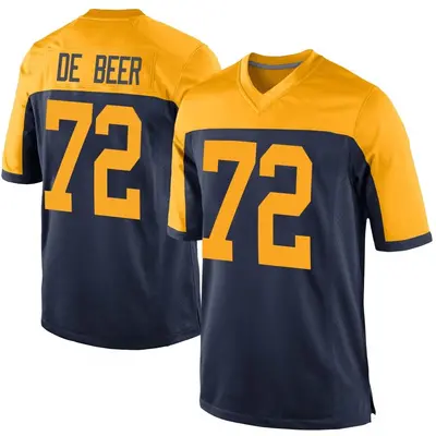 Men's Game Gerhard de Beer Green Bay Packers Navy Alternate Jersey