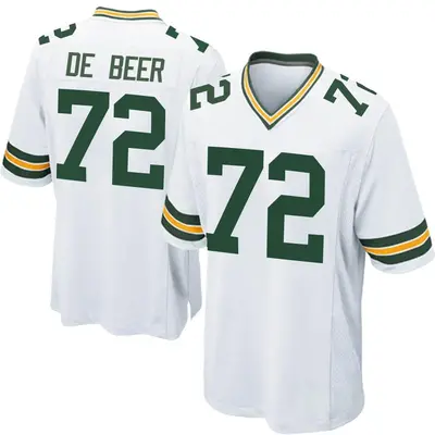 Men's Game Gerhard de Beer Green Bay Packers White Jersey