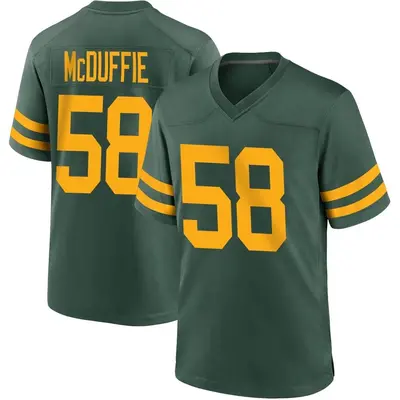 Men's Game Isaiah McDuffie Green Bay Packers Green Alternate Jersey