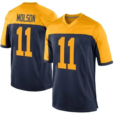 Men's Game JJ Molson Green Bay Packers Navy Alternate Jersey