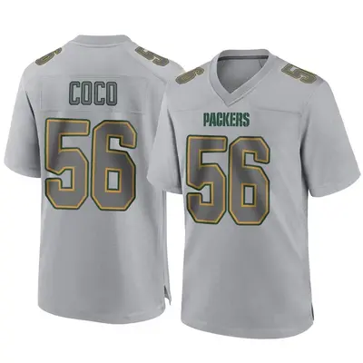 Men's Game Jack Coco Green Bay Packers Gray Atmosphere Fashion Jersey