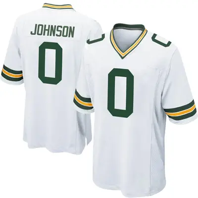 Men's Game Jahmir Johnson Green Bay Packers White Jersey