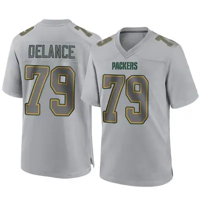 Men's Game Jean Delance Green Bay Packers Gray Atmosphere Fashion Jersey