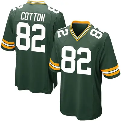 Men's Game Jeff Cotton Green Bay Packers Green Team Color Jersey