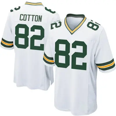 Men's Game Jeff Cotton Green Bay Packers White Jersey