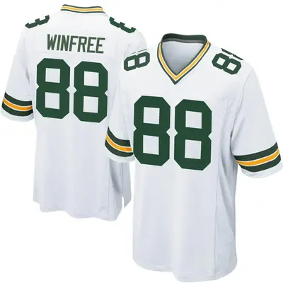 Men's Game Juwann Winfree Green Bay Packers White Jersey