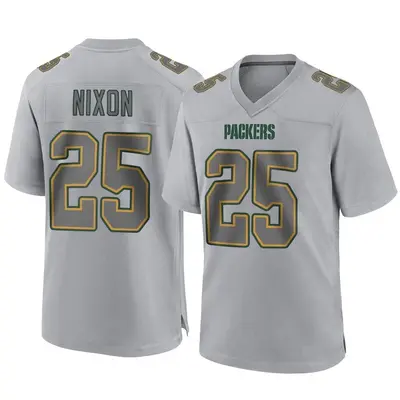 Men's Game Keisean Nixon Green Bay Packers Gray Atmosphere Fashion Jersey