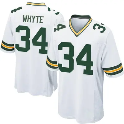 Men's Game Kerrith Whyte Green Bay Packers White Jersey