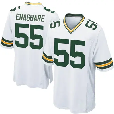 Men's Game Kingsley Enagbare Green Bay Packers White Jersey