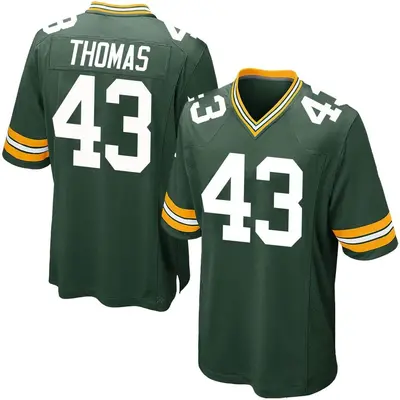 Men's Game Kiondre Thomas Green Bay Packers Green Team Color Jersey