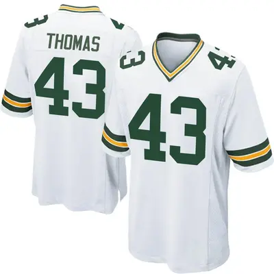 Men's Game Kiondre Thomas Green Bay Packers White Jersey