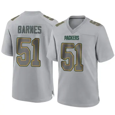 Men's Game Krys Barnes Green Bay Packers Gray Atmosphere Fashion Jersey