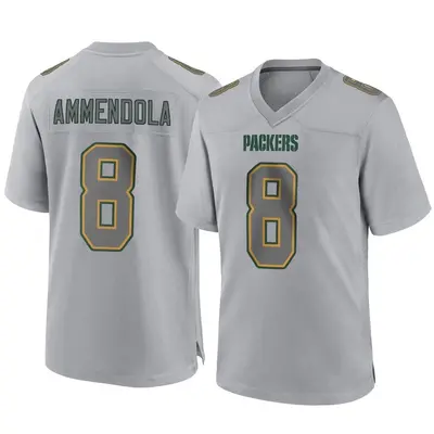 Men's Game Matt Ammendola Green Bay Packers Gray Atmosphere Fashion Jersey