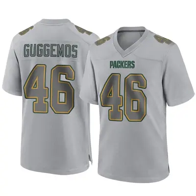 Men's Game Nick Guggemos Green Bay Packers Gray Atmosphere Fashion Jersey
