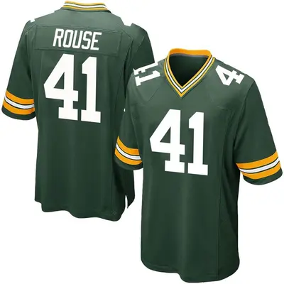 Men's Game Nydair Rouse Green Bay Packers Green Team Color Jersey