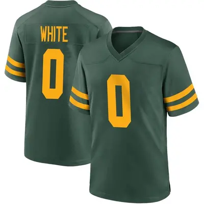 Men's Game Parker White Green Bay Packers Green Alternate Jersey