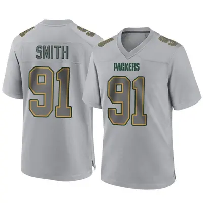 Men's Game Preston Smith Green Bay Packers Gray Atmosphere Fashion Jersey