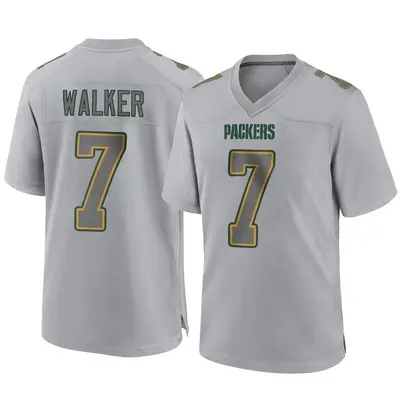 Men's Game Quay Walker Green Bay Packers Gray Atmosphere Fashion Jersey