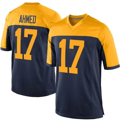 Men's Game Ramiz Ahmed Green Bay Packers Navy Alternate Jersey
