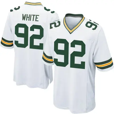 Men's Game Reggie White Green Bay Packers White Jersey