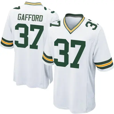 Men's Game Rico Gafford Green Bay Packers White Jersey