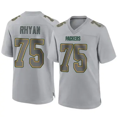 Men's Game Sean Rhyan Green Bay Packers Gray Atmosphere Fashion Jersey