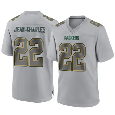 Men's Game Shemar Jean-Charles Green Bay Packers Gray Atmosphere Fashion Jersey
