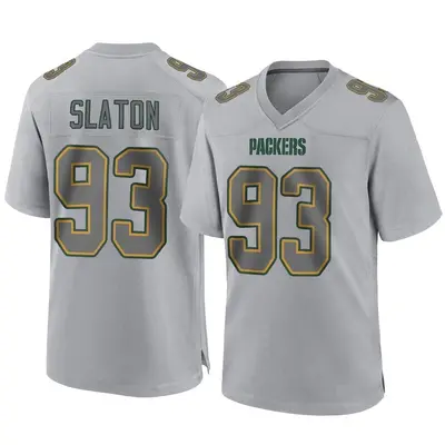 Men's Game T.J. Slaton Green Bay Packers Gray Atmosphere Fashion Jersey