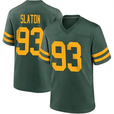 Men's Game T.J. Slaton Green Bay Packers Green Alternate Jersey