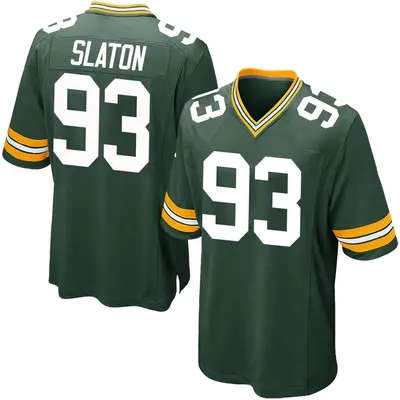 Men's Game T.J. Slaton Green Bay Packers Green Team Color Jersey