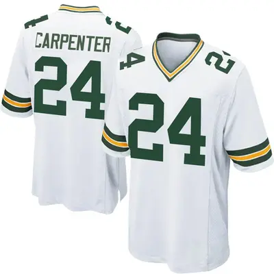 Men's Game Tariq Carpenter Green Bay Packers White Jersey