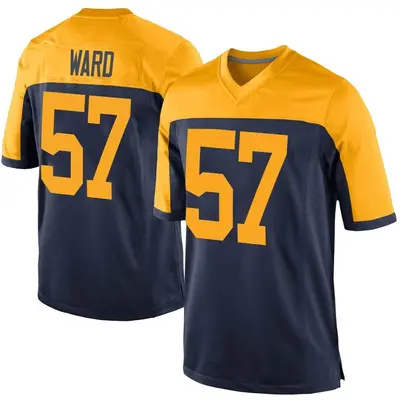 Men's Game Tim Ward Green Bay Packers Navy Alternate Jersey