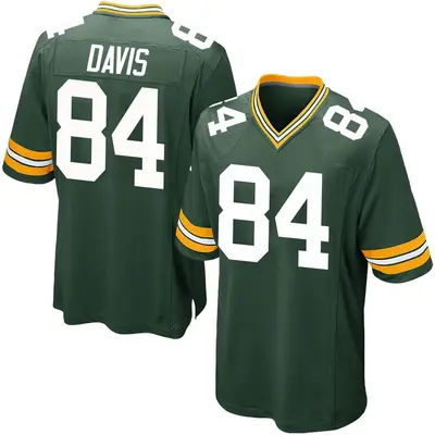 Men's Game Tyler Davis Green Bay Packers Green Team Color Jersey